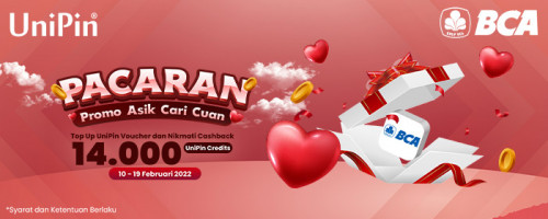 Nikmati Cashback 14.000 UniPin Credits untuk Pembelian Voucher UniPin melalui Transfer BCA Virtual Account